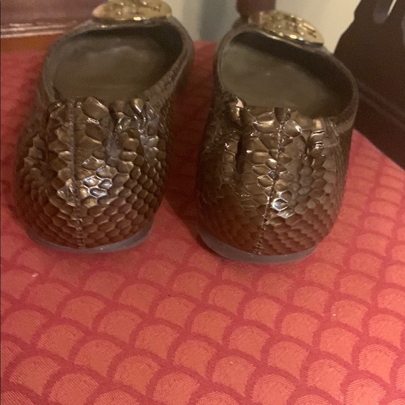 COPY - Tory Burch Brown Quilted Flats with Gold Medallion - Picture 3 of 3